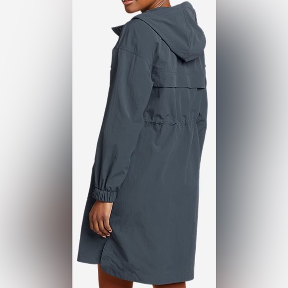 Eddie Bauer Women's Windburst Duster, Storm (Greenish/Grayish)Color Sz Large New - Picture 2 of 10